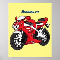 Cartografia de motocicleta vermelha-branca