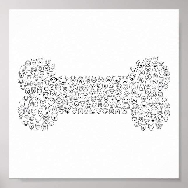 Poster Cartografia do Cachorro ÓSSICO (Frente)