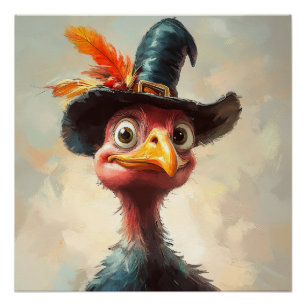 Póster Cartoon Ação de Graças Turquia