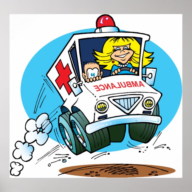 Póster Cartoon Ambulance (Frente)