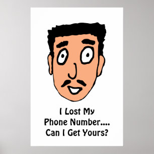 Póster Cartoon Bad Pick Line Slimy Mustache Cara