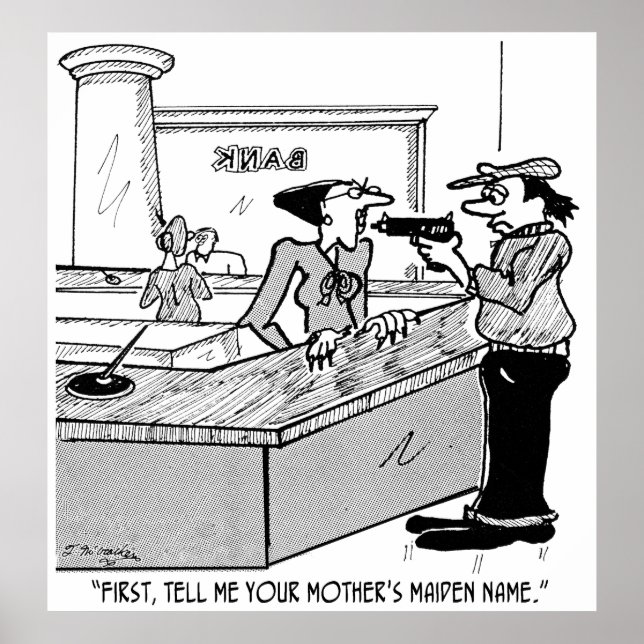 Póster Cartoon Bancário 2922 (Frente)