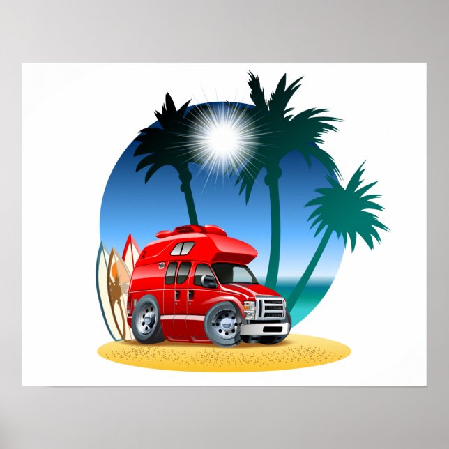 Poster Cartoon Camper (Frente)