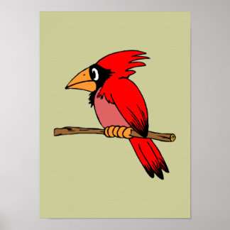 Póster Cartoon Cardinal