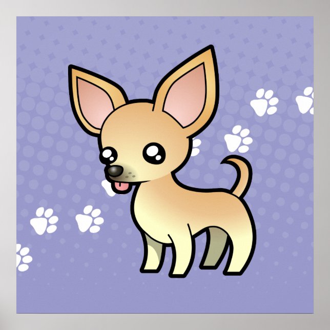 Póster Cartoon Chihuahua (casaco suave) (Frente)
