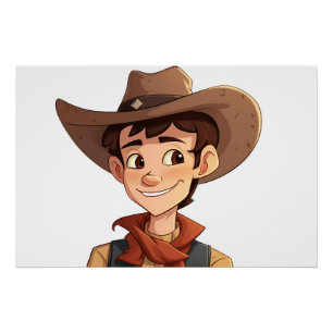 Póster Cartoon Cowboy