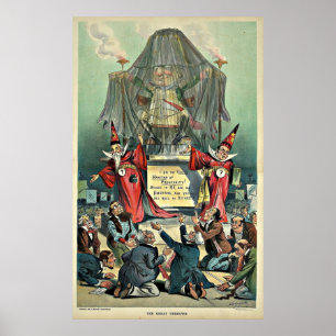 Poster Cartoon de 1896 'O Excelente Desconhecido'