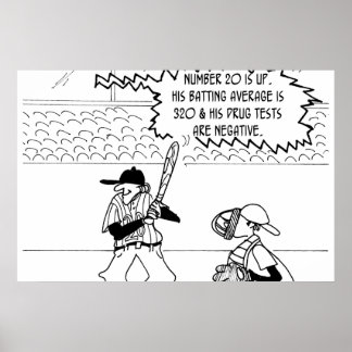 Póster Cartoon de baseball 4879