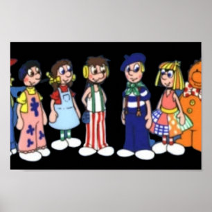 Poster Cartoon de bonecas rugas