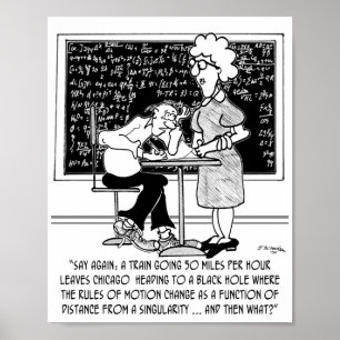 Póster Cartoon de classe matemática 9478