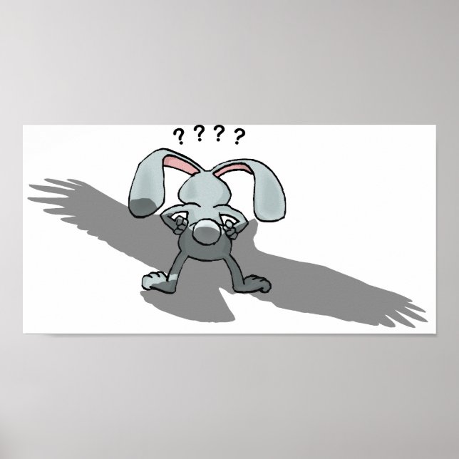 Póster ???? Cartoon de Coelho (Frente)