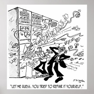 Póster Cartoon de computador 4637