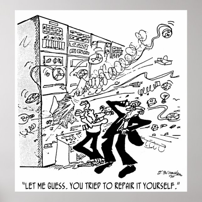 Póster Cartoon de computador 4637 (Frente)