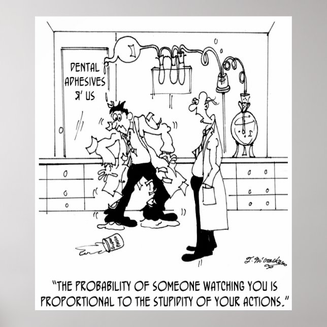 Poster Cartoon de laboratório 6198 (Frente)