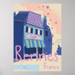 Póster Cartoon de Rennes France