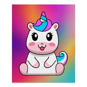 Póster Cartoon de Sessão Unicorn