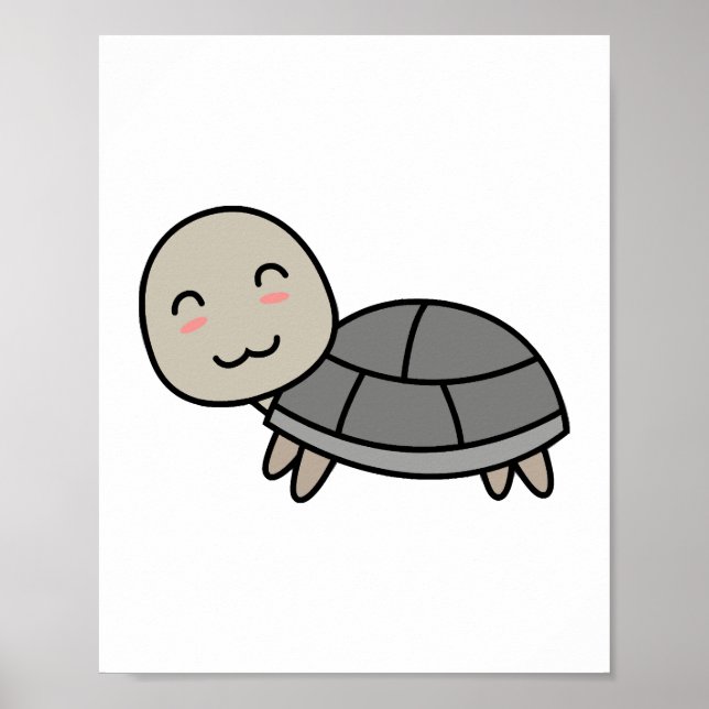 Poster Cartoon de tartaruga (Frente)