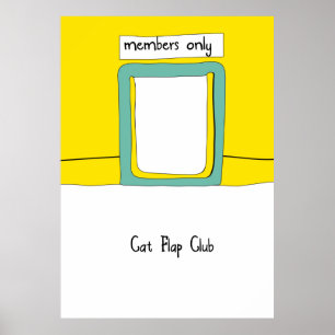 Poster Cartoon do Cat Flap Club