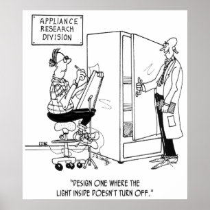 Poster Cartoon do refrigerador 4876