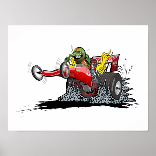 Poster Cartoon dragster (Frente)