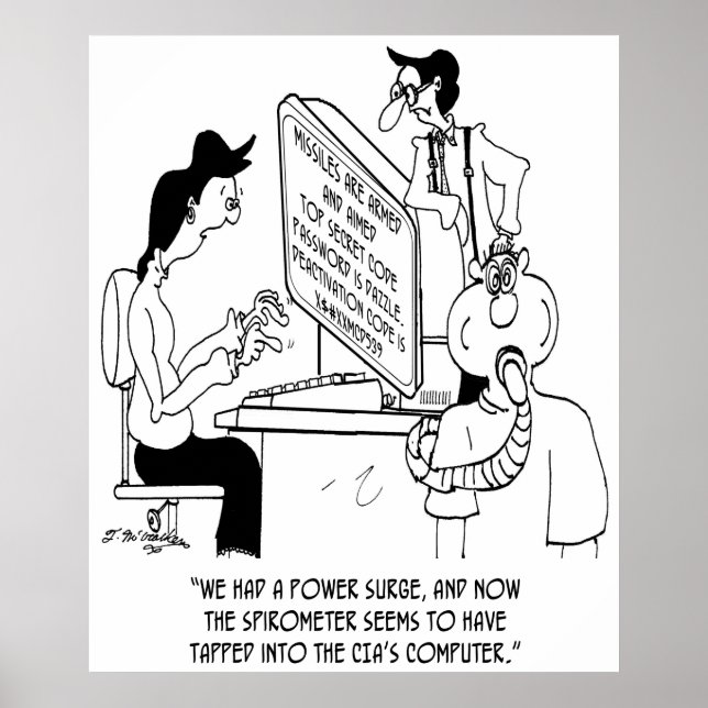 Póster Cartoon espirometro 7314 (Frente)