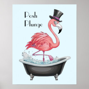Poster Cartoon Flamingo