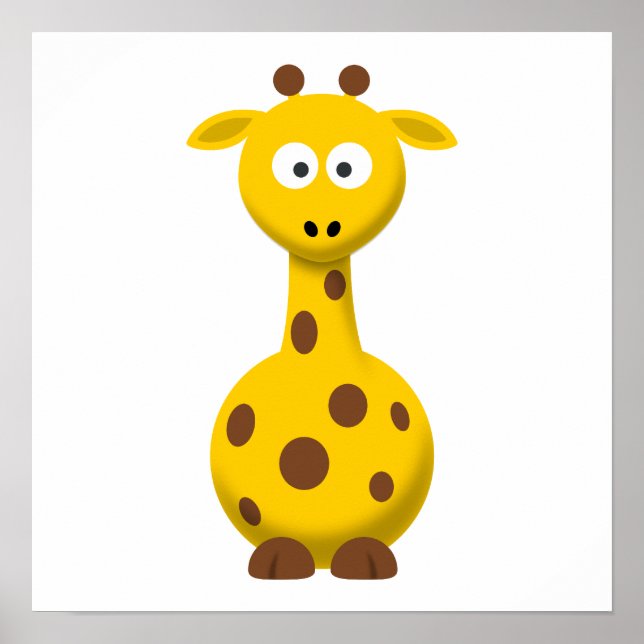 Póster Cartoon Giraffe (Frente)
