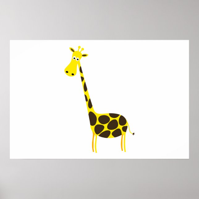 Póster Cartoon Giraffe (Frente)