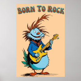 Poster Cartoon Guitarist