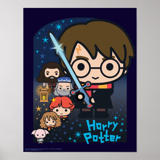 Póster Cartoon Harry Potter Câmara Secreta Gráfico (Frente)