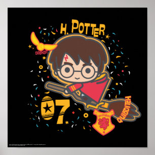 Póster Cartoon Harry Potter Quidditch Seeker