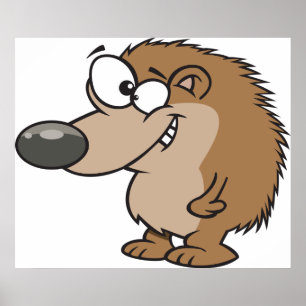 Poster Cartoon Hedgehog