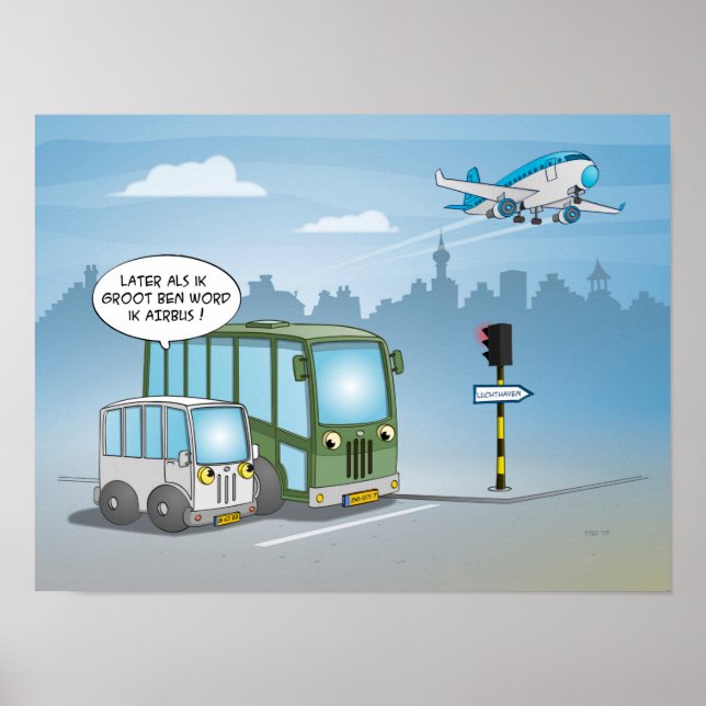 Poster Cartoon; mais tarde também ik groot ben (Frente)