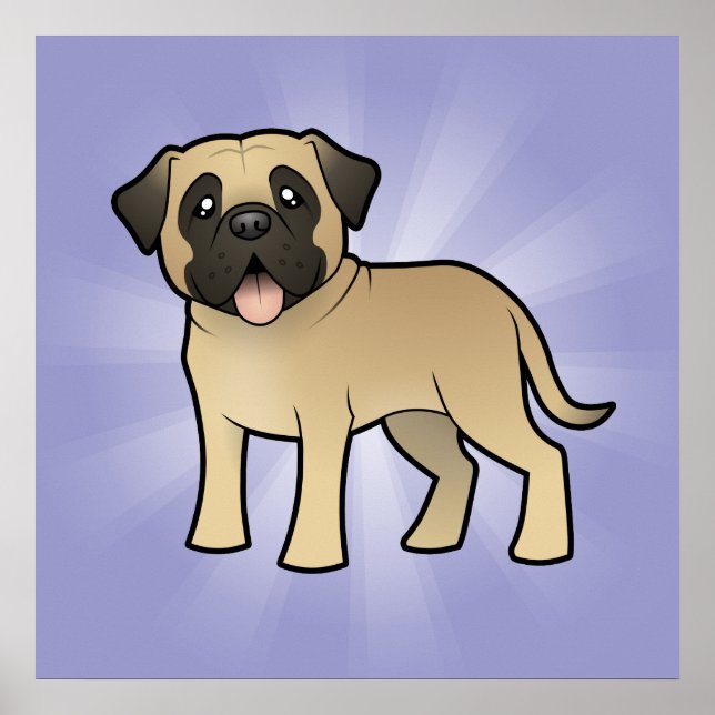 Póster Cartoon Mastiff / Bullmastiff (Frente)