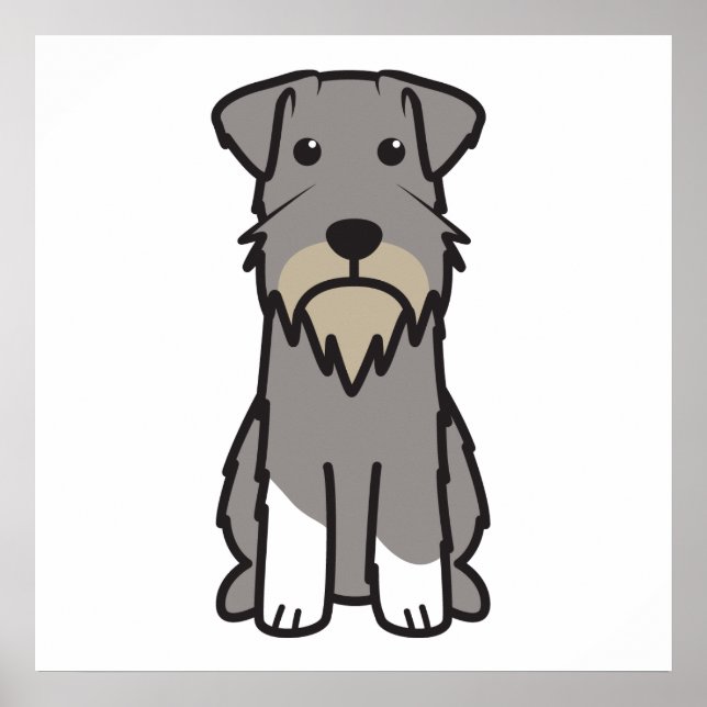 Poster Cartoon Miniatura Schnauzer (Frente)
