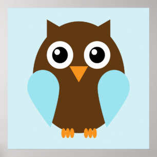 Poster Cartoon Owl's Wall Art