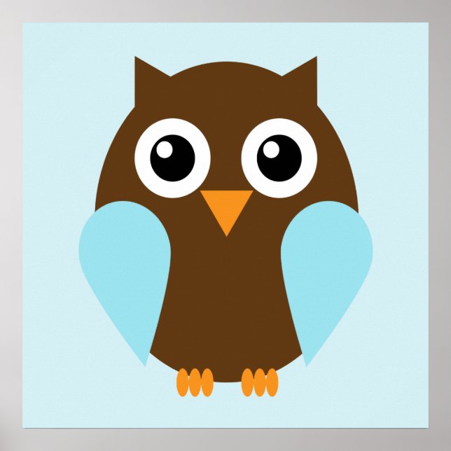 Poster Cartoon Owl's Wall Art (Frente)