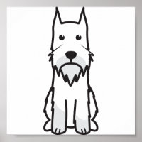 Cartoon padrão de cães Schnauzer