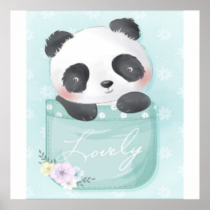 Poster Cartoon Panda   Foguete De Panda