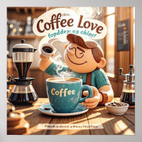 Cartoon quente cozinhando café café estilo de aman