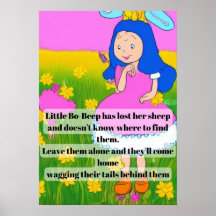 cartoon rima infantil divertido Little Bo-Peep per