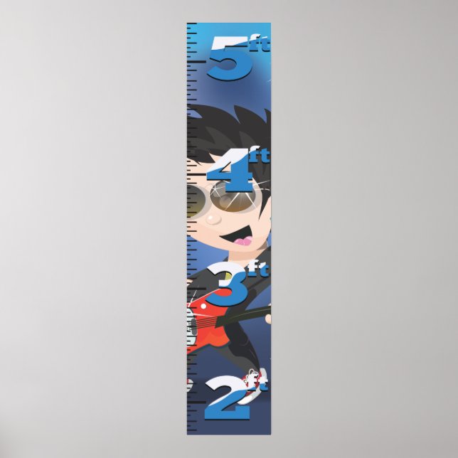 Póster Cartoon Rock Star Growth. (Frente)