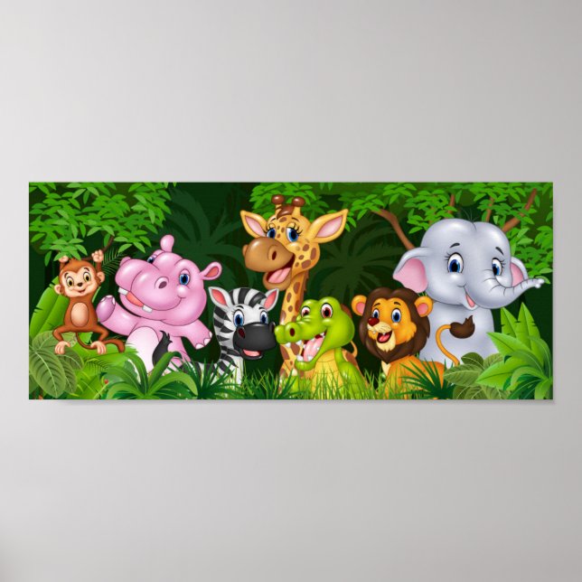 Poster Cartoon safari (Frente)