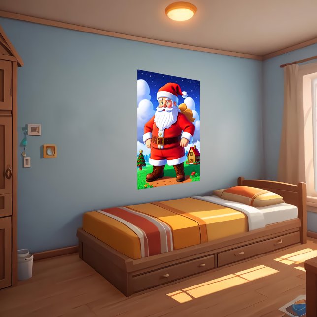Poster Cartoon Santa Claus | Arte AI (Criador carregado)