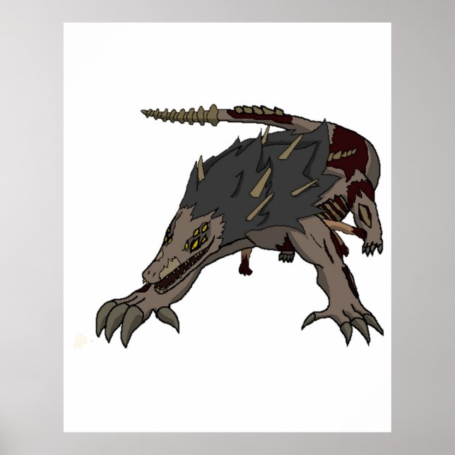 Poster Cartoon SCP-682 - SCP Foundation (Frente)