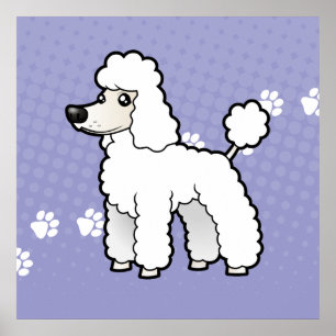 Poster Cartoon Standard/Miniature/Toy Poodle (corte de fi