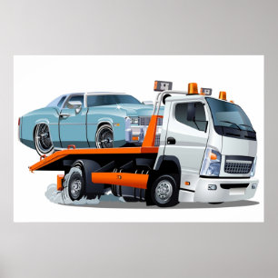 Poster Cartoon tow truck