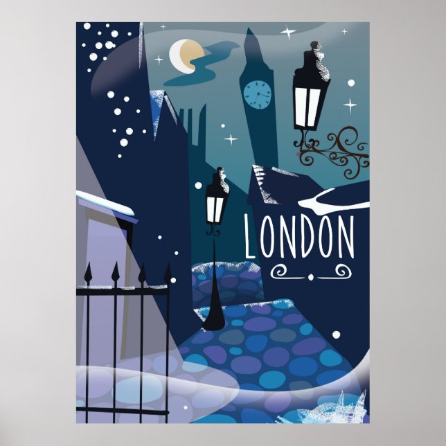 Póster cartum de Londres vitoriano (Frente)