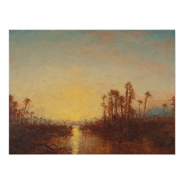 Póster Cartum, Pôr do Sol – Félix Ziem (Frente)