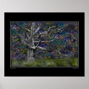 Póster Carvalho Psicodélico